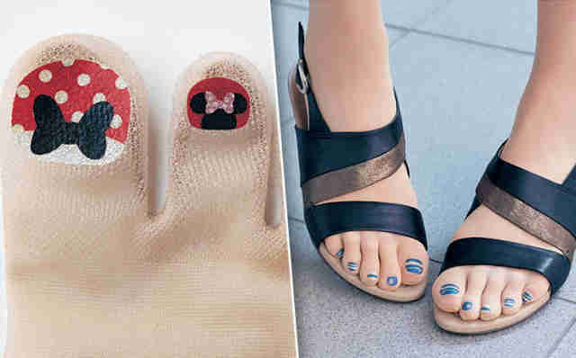 Новый тренд: японские носки с накрашенными ногтями заменят педикюр!