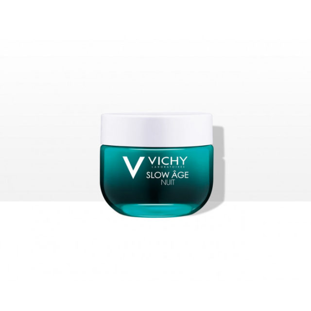 Восстанавливающий ночной крем и маска Slow Age, Vichy, 2 373руб. (Vichy)